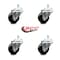 Service Caster 3 Inch Polyolefin Wheel with 1/2 in - 13 x 1 in Threaded Stem Swivel Caster, 4PK SCC-TS20S314-POD-1210-TR-4 - alternate 2